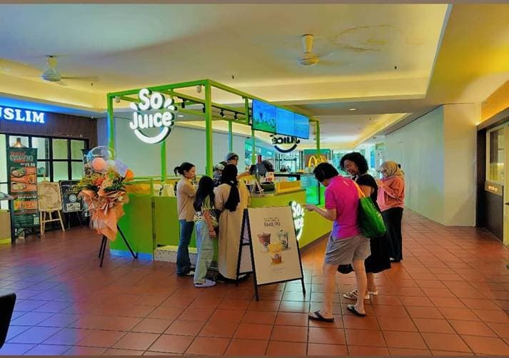 The SoJuice kiosk at CITTA Mall